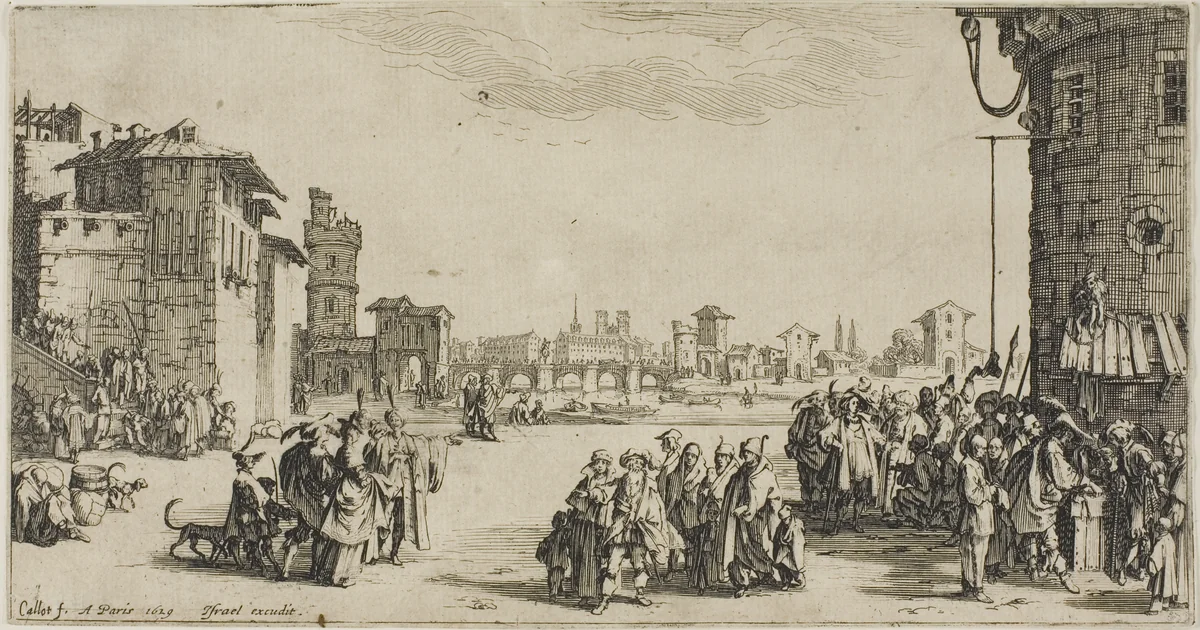 The Slave Market by Jacques Callot, print, 1629