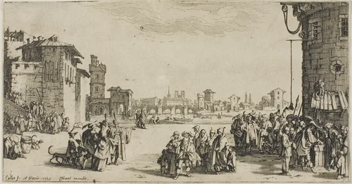 The Slave Market by Jacques Callot, print, 1629