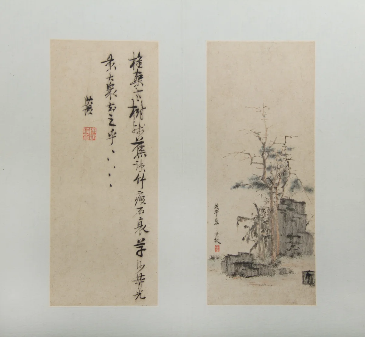 Landscapes, Figures, and Flowers by Chen Hongshou, painting, 1618-1622