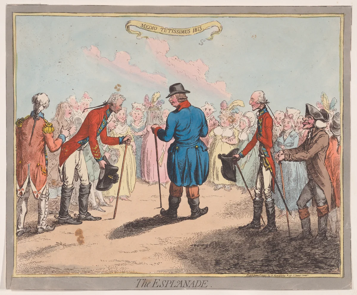 The Esplanade by James Gillray, print, 1797