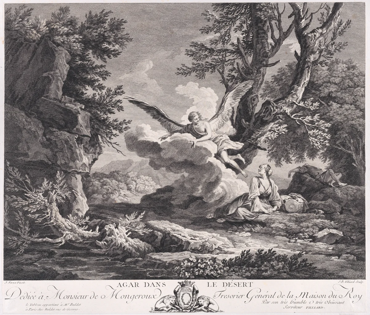 Hagar in the Desert by Joseph Vernet, print, 1765-1775