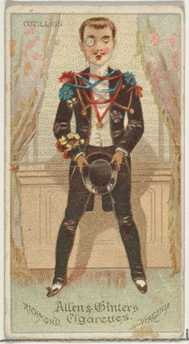 Cotillion, from World's Dudes series (N31) for Allen & Ginter Cigarettes by Allen & Ginter, print, 1888