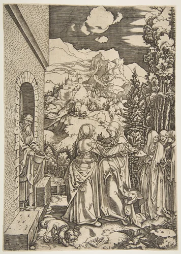 The Visitation, from "The Life of the Virgin" (copy) by Albrecht Dürer, print, 1504-1511