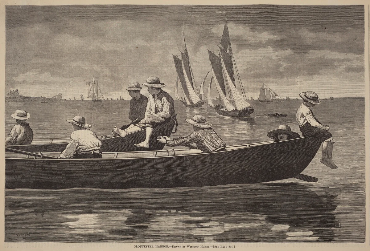 Gloucester Harbor by Winslow Homer, print, 1873