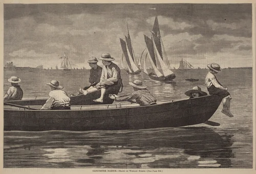 Gloucester Harbor by Winslow Homer, print, 1873