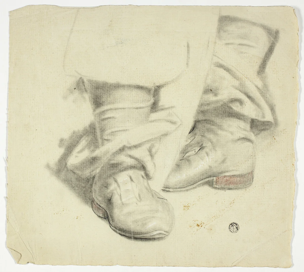 Seventeenth Century Boots of Standing Figure by John Downman, drawing, 1770-1824