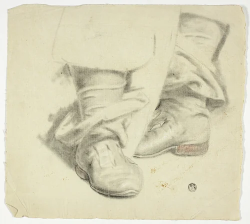 Seventeenth Century Boots of Standing Figure by John Downman, drawing, 1770-1824