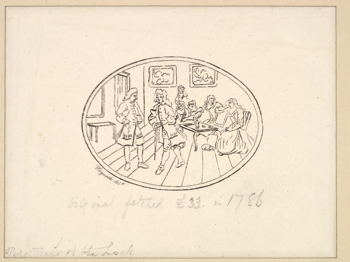 The Rape of the Lock by William Hogarth, print, 1800-1900
