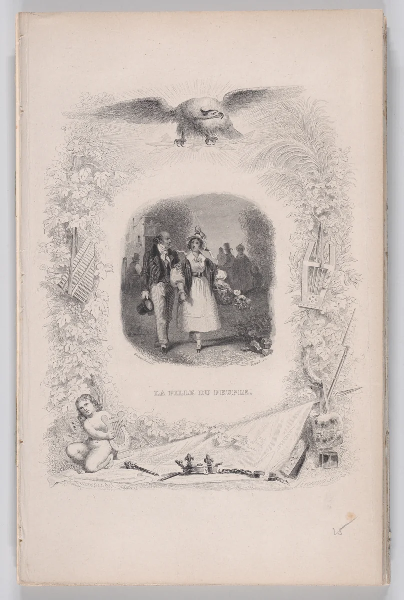 Daughter of the People, from "The Songs of Béranger" by J. J. Grandville, print, 1829