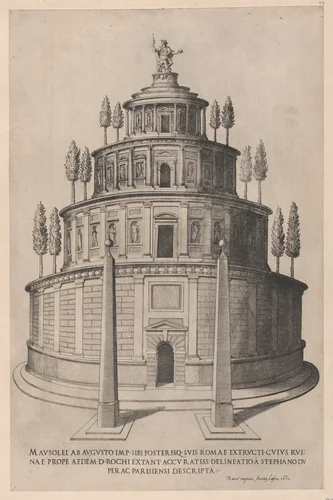 Sepulchre of Augustus, from "Speculum Romanae Magnificentiae" by Etienne DuPérac, print, 1575