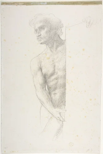 Study of a Figure by Alphonse Legros, drawing, 1837-1911