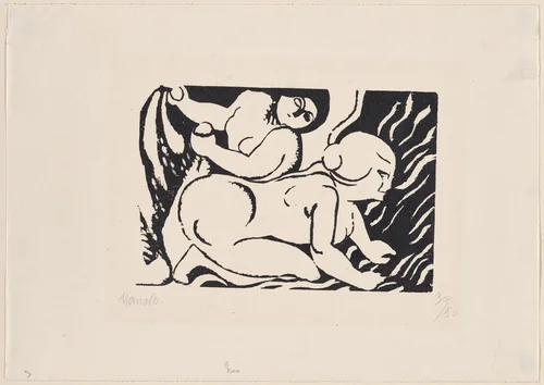 Nudes (Nus) by Manolo Martínez Hugué, print, 1891