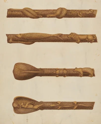 Walking Stick by William McAuley, index of american design, 1940
