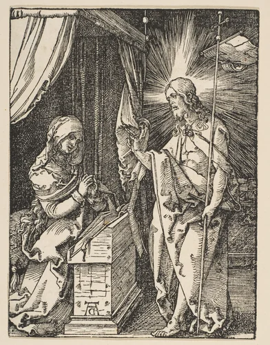 Christ Appearing to His Mother, from "The Small Passion" by Albrecht Dürer, print, 1510