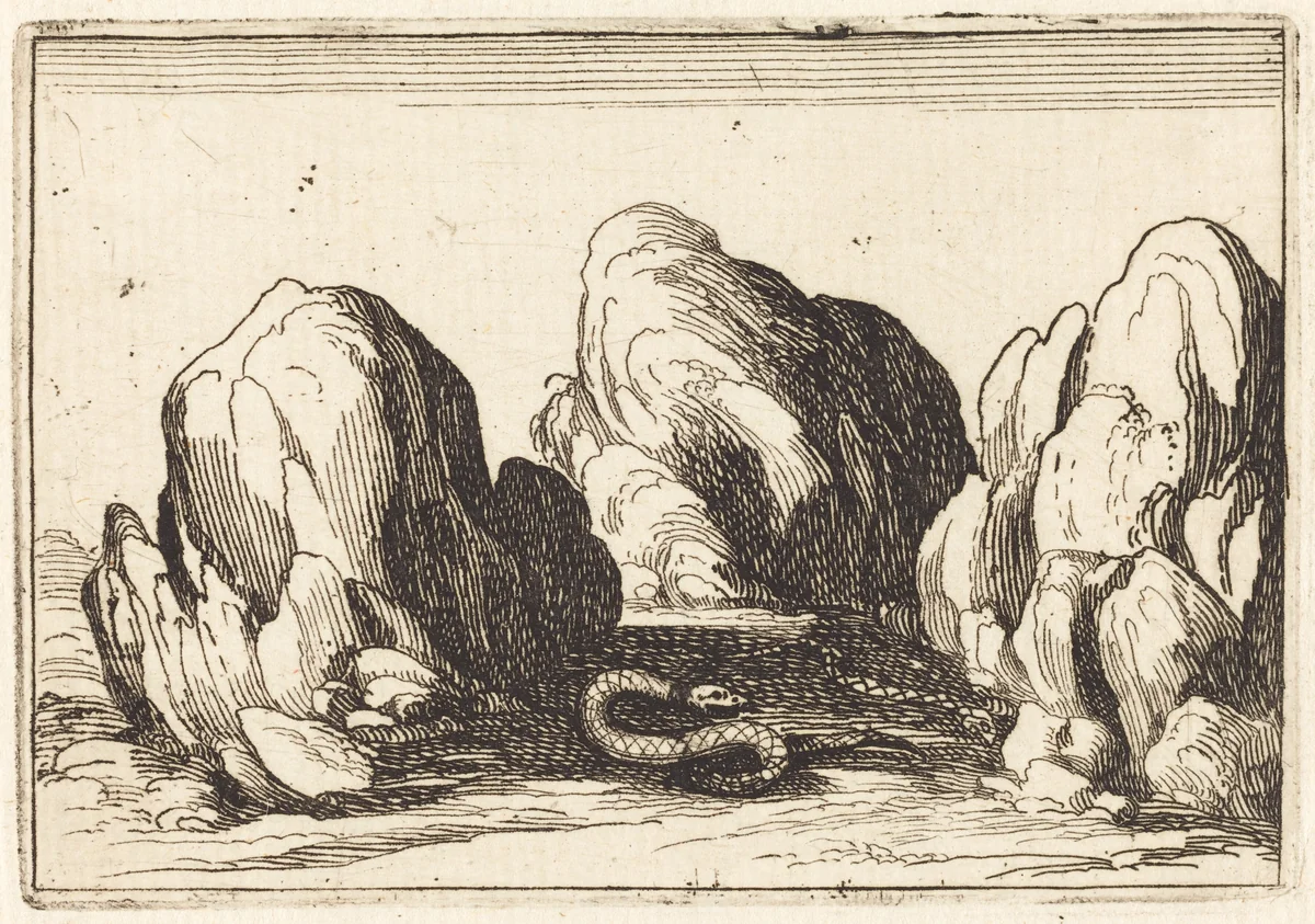 Serpent by Jacques Callot, print, 1628