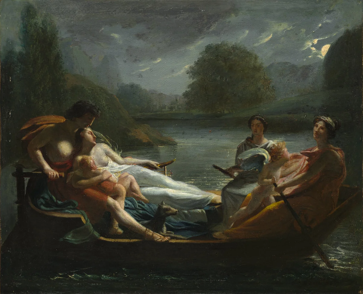 The Dream of Happiness by Pierre-Paul Prud'hon, painting, 1819-1924