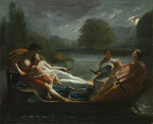 The Dream of Happiness by Pierre-Paul Prud'hon, painting, 1819-1924