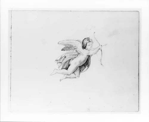 Study of Cupid (from Sketchbook) by John Quincy Adams Ward, artwork, 1857-1860