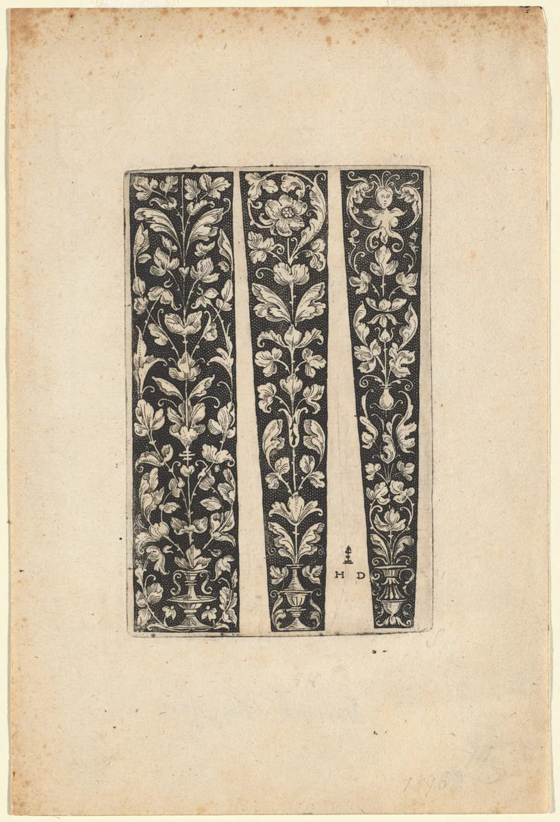 Ornament for Dagger Sheath by Daniel Hopfer, print, 1510-1520