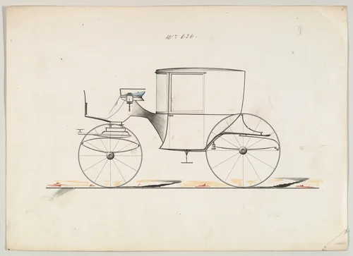 Coupé #636 by Brewster & Co., drawing, 1850-1870