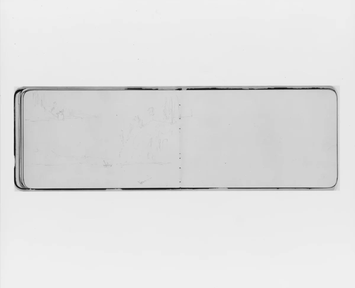 Small Section of a Landscape (from Sketchbook) by Albert Bierstadt, artwork, 1890