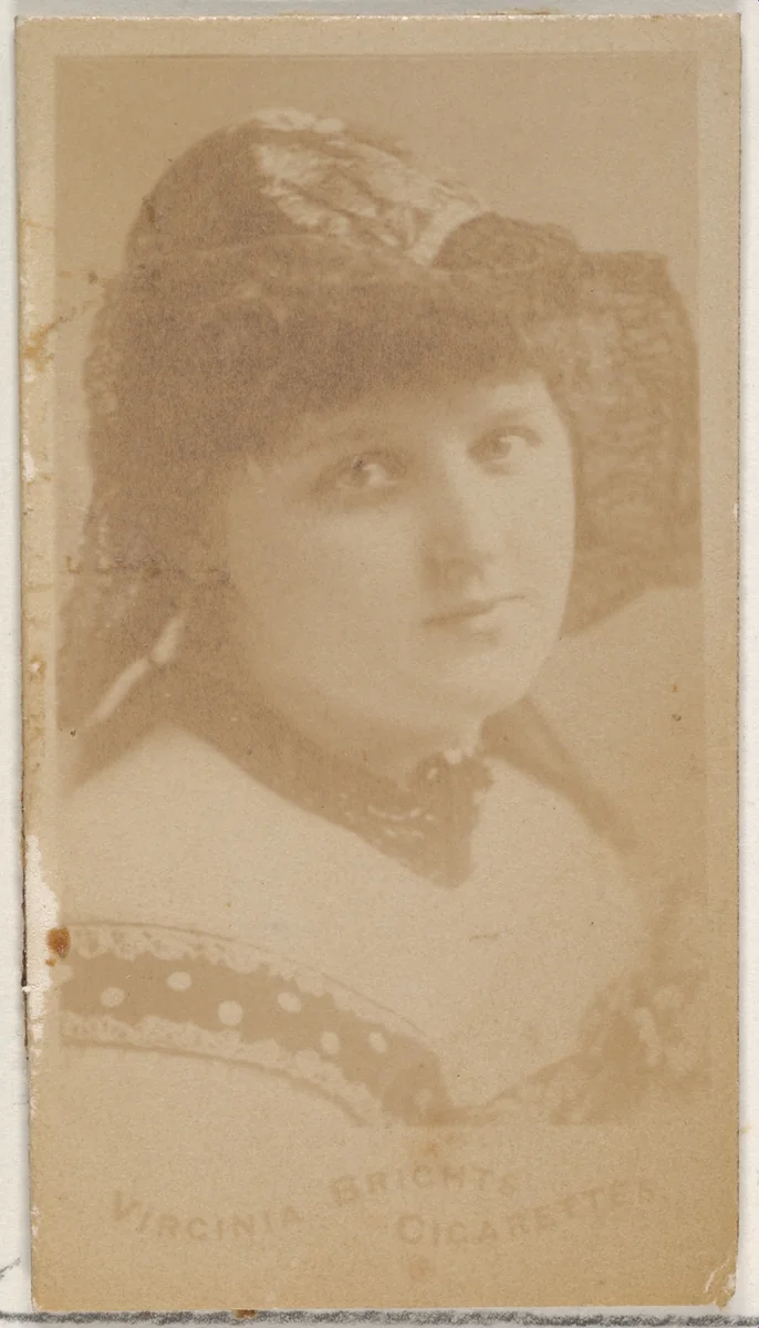 From the Actors and Actresses series (N45, Type 5) for Virginia Brights Cigarettes by Allen & Ginter, photograph, 1885-1891