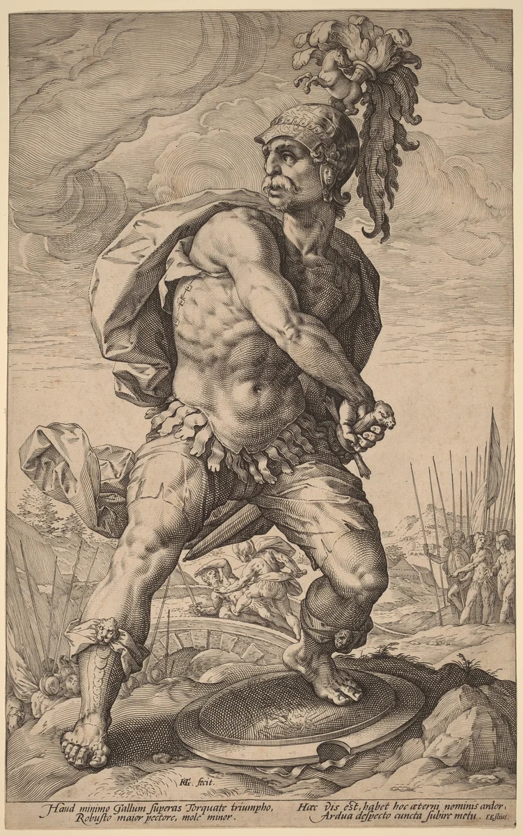 Titus Manlius Torquatus by Hendrick Goltzius, print, 1586