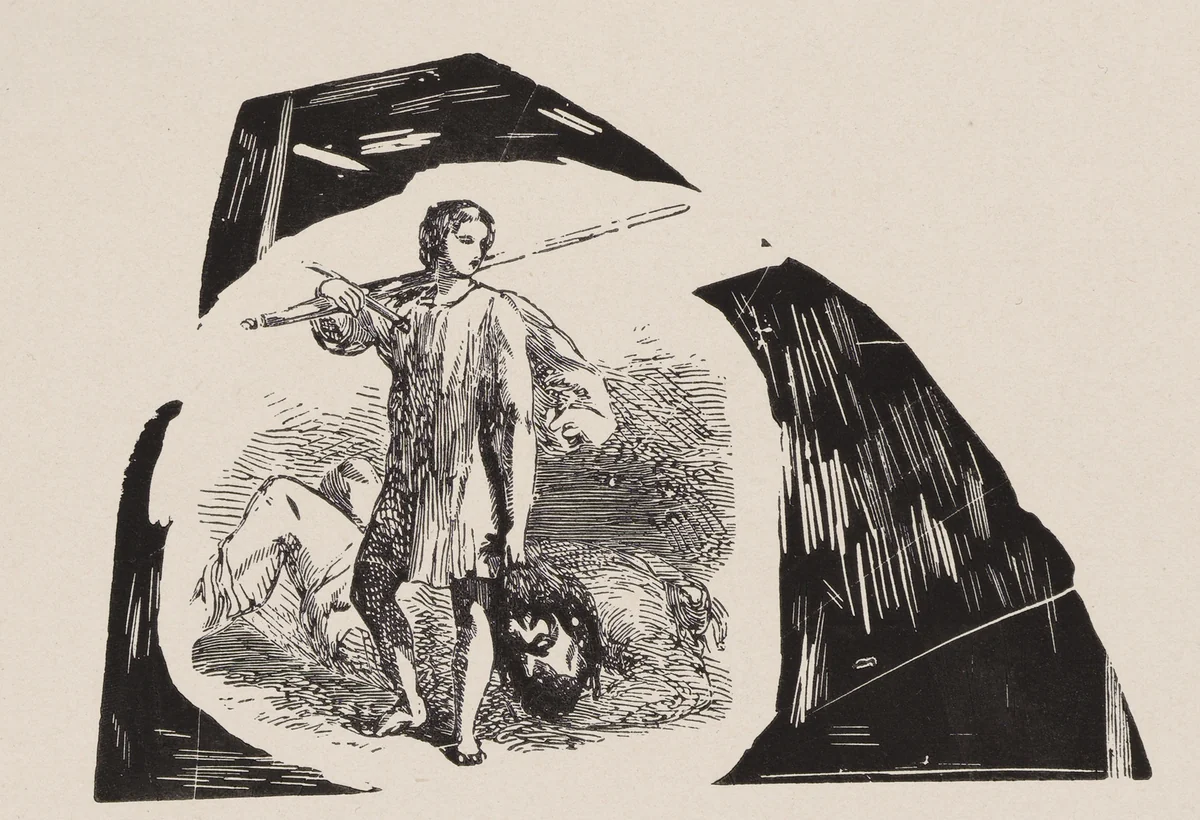 David with the Head of Goliath / Grave Digger by Virginia Granbery, print, 1852-1862