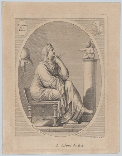 Grandeur de la pierre, after Eliz. Cheron by Charles Simonneau, print, 1665-1728