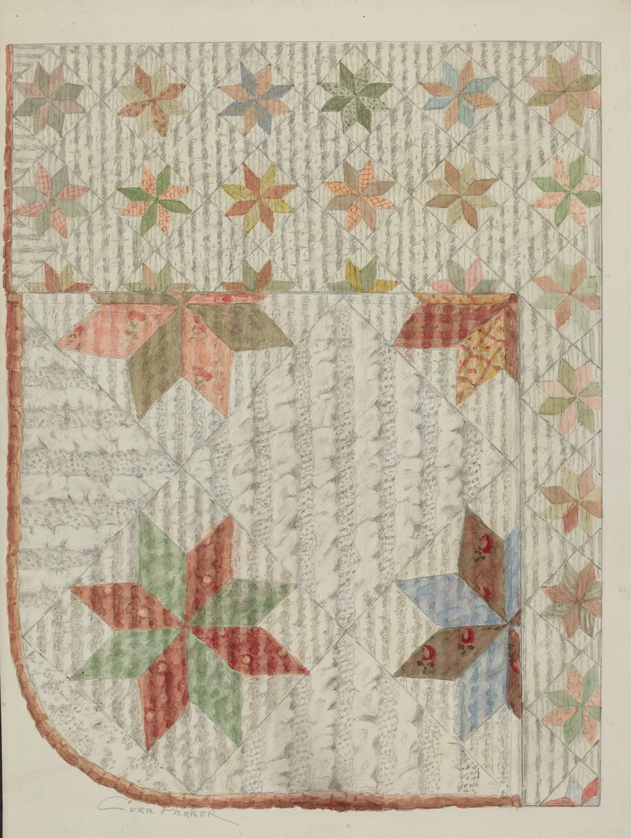 Crib Quilt by Cora Parker, index of american design, 1937