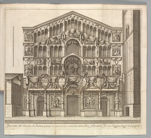 Ragguaglio delle Nozze delle Maesta di Filippo Quinto e di Elisabetta Farnese... Solennemente celebrate in Parma l'Anno 1714 by Ulisse Guiseppe Gozzadini, book, 1717