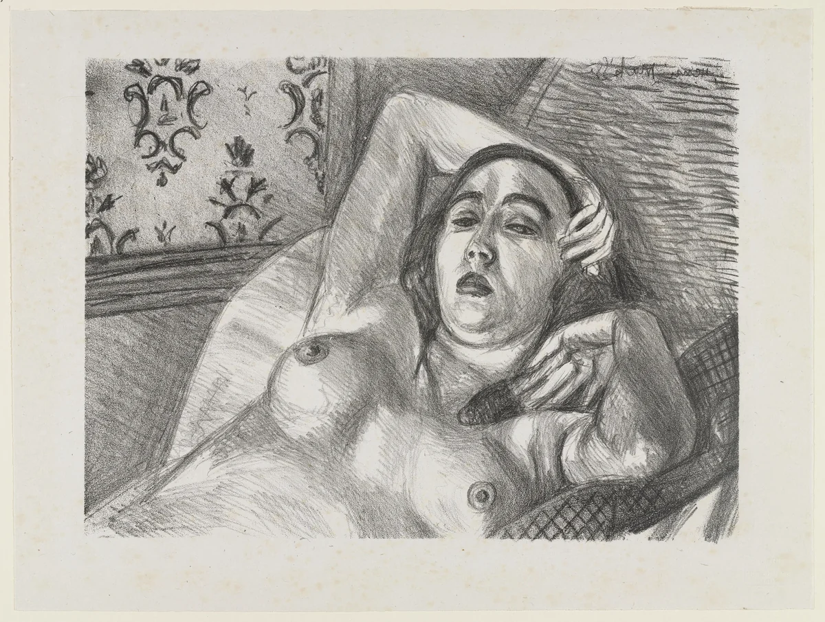Model in Repose (Le Repos du modèle) from Essai dur l'histoire de la lithographie en France. Les Peintures lithographes de Manet à Matisse. Album de lithographies originales. by Henri Matisse, print, 1922