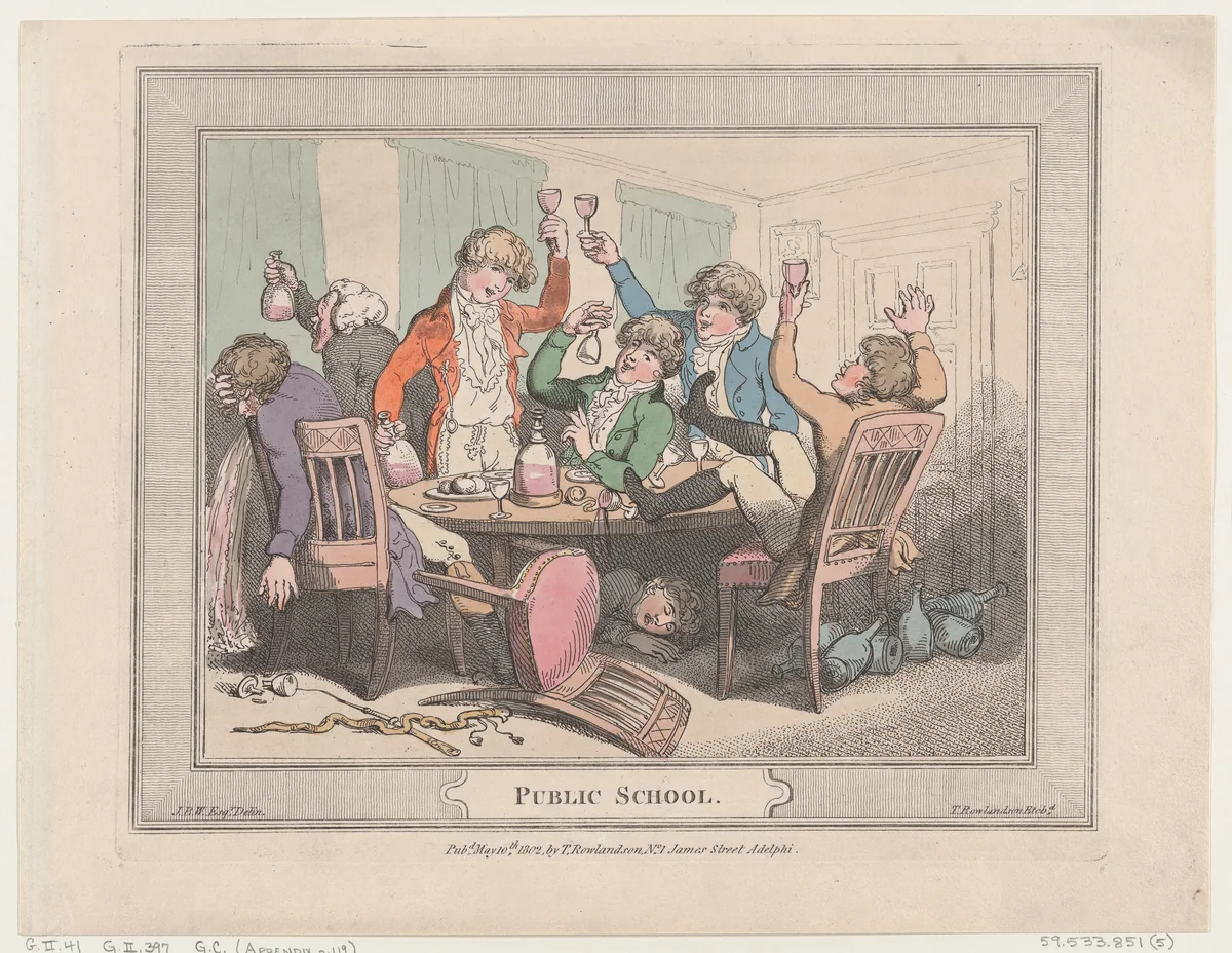 Public School by Thomas Rowlandson, print, 1802