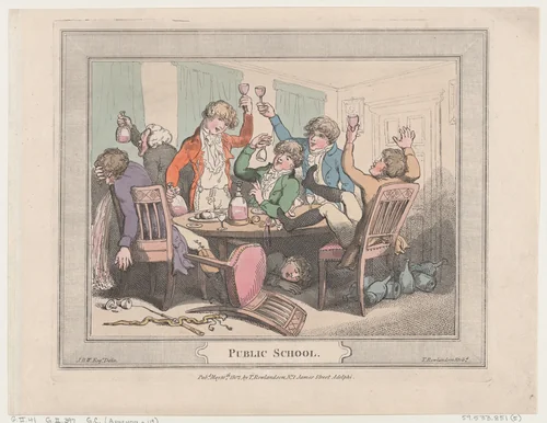 Public School by Thomas Rowlandson, print, 1802