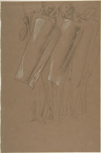 Armed Men by Sir Edward Burne-Jones, drawing, 1855-1898