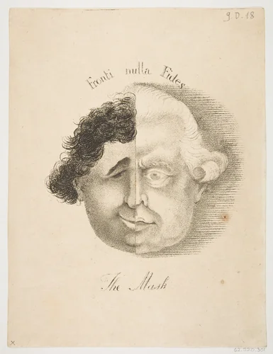 The Mask by James Sayers, print, 1783