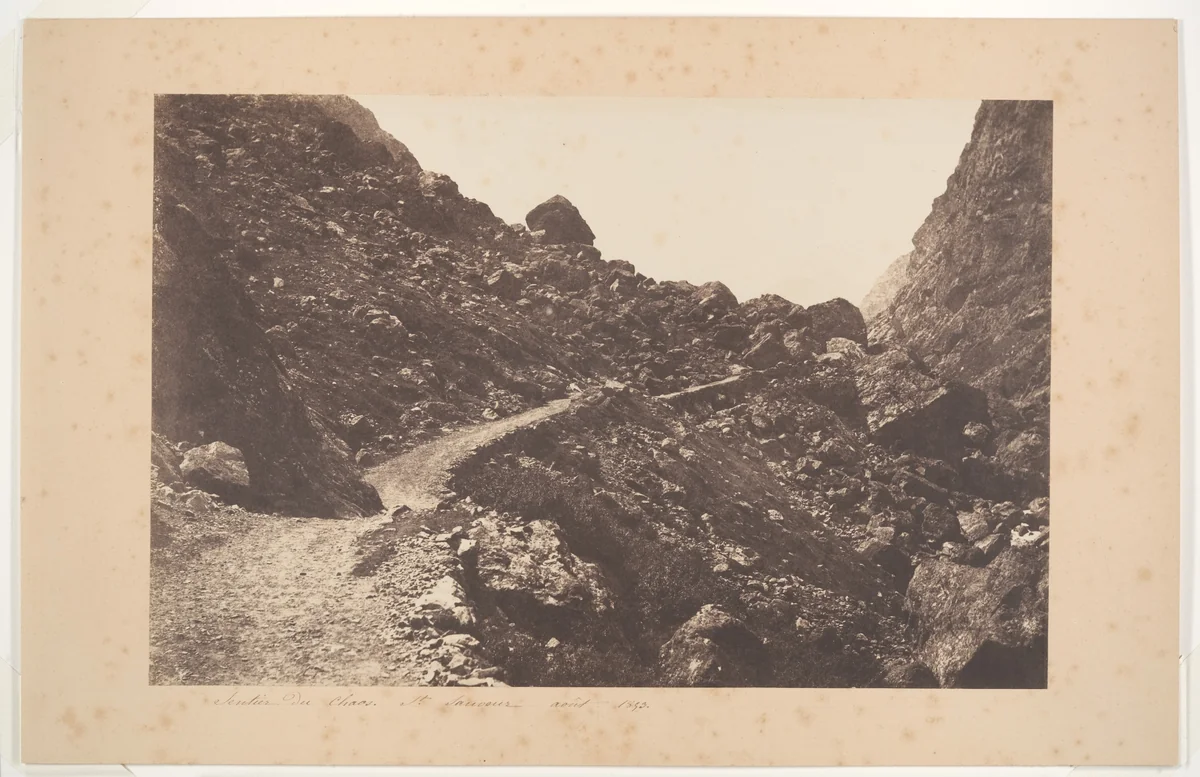 Sentier du chaos, St-Sauveur by Joseph Vigier, photograph, 1853