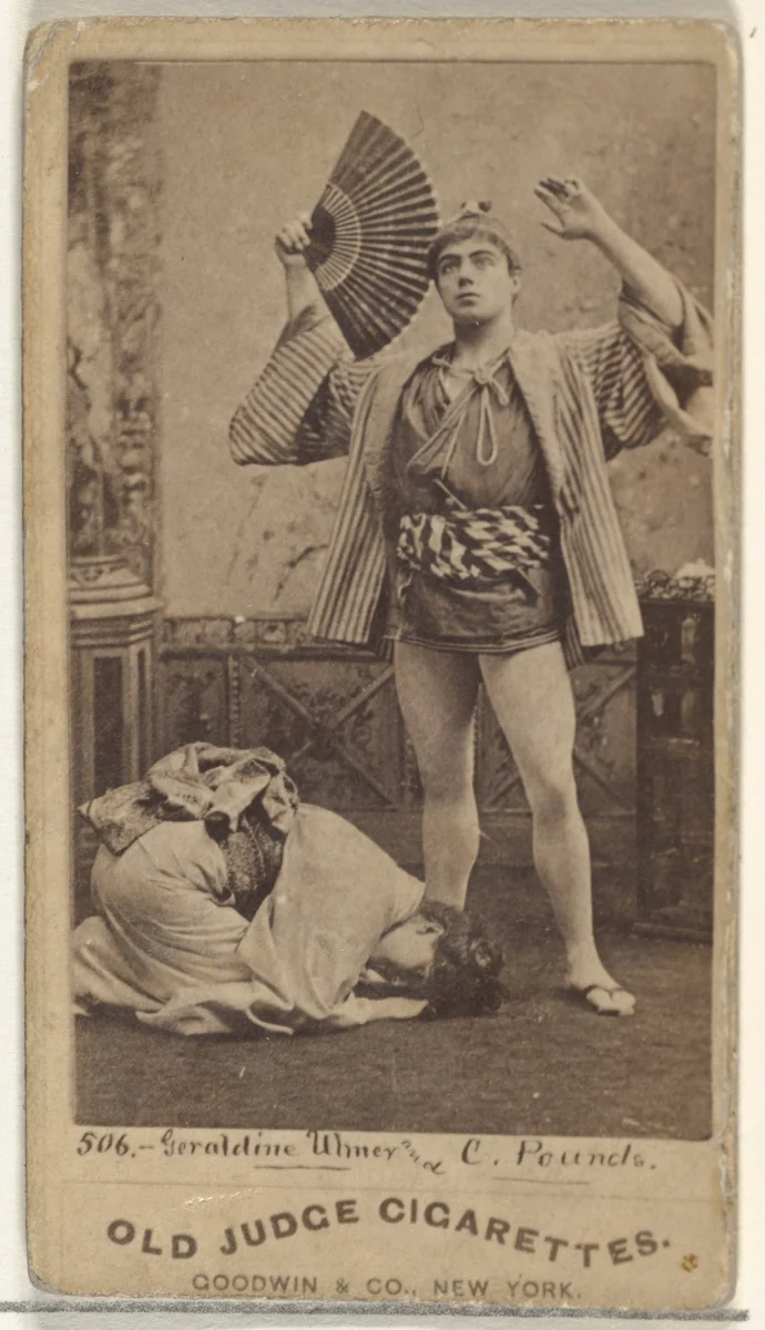 Geraldine Uhner and C. Pounds, from the Actors and Actresses series (N171) for Old Judge Cigarettes by Goodwin & Company, photograph, 1886-1890