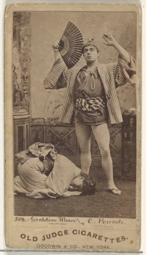 Geraldine Uhner and C. Pounds, from the Actors and Actresses series (N171) for Old Judge Cigarettes by Goodwin & Company, photograph, 1886-1890