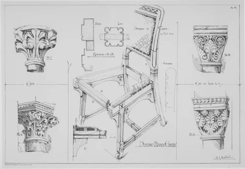 Gothic Forms Applied to Furniture, Metal Work and Decoration for Domestic Purposes by Bruce J. Talbert, book, 1867