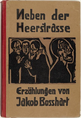 Cover (Schutzumschlag) from Neben der Heerstrasse (Off the Main Road) by Ernst Ludwig Kirchner, illustrated book, 1923