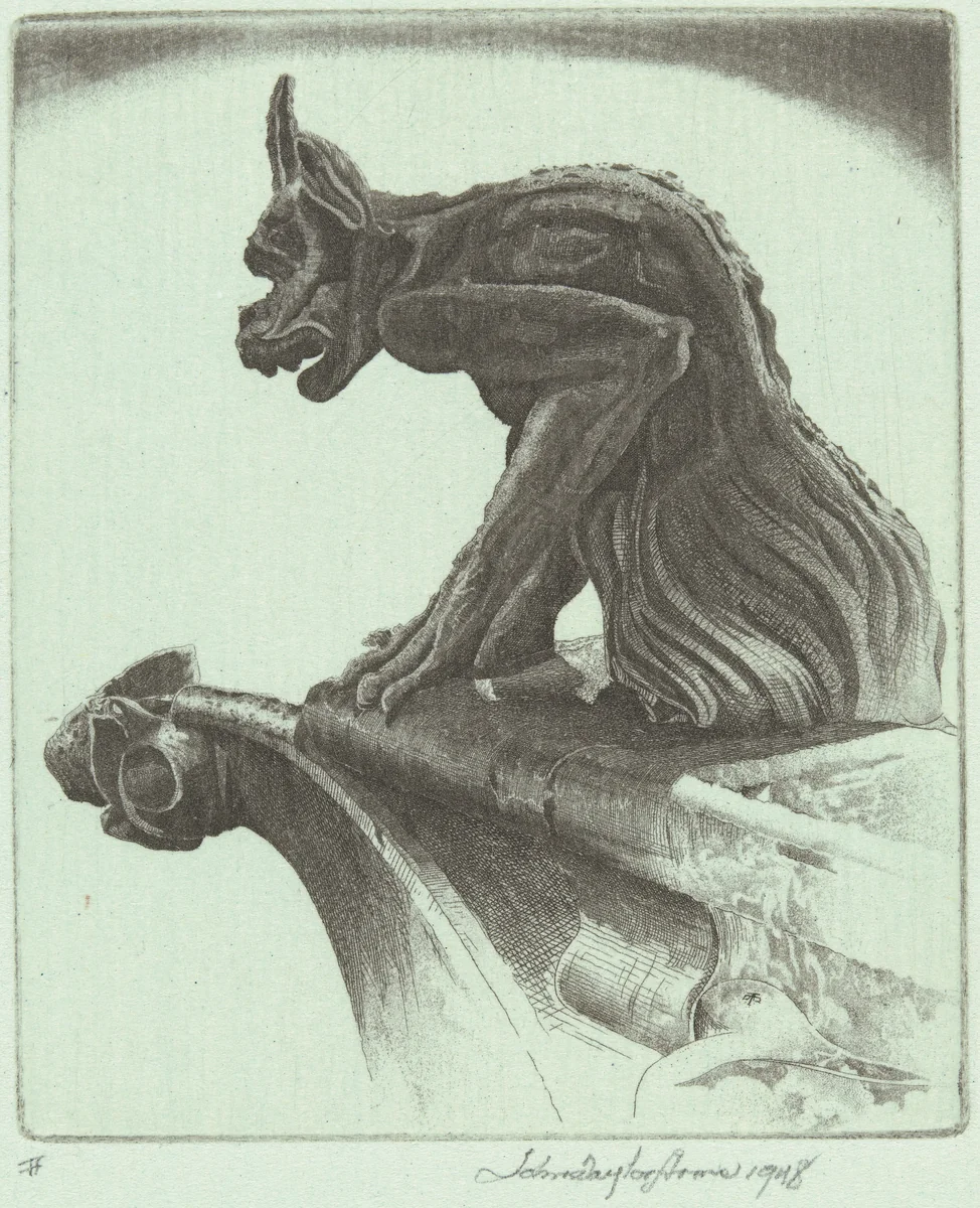 Une Chimère by John Taylor Arms, print, 1947