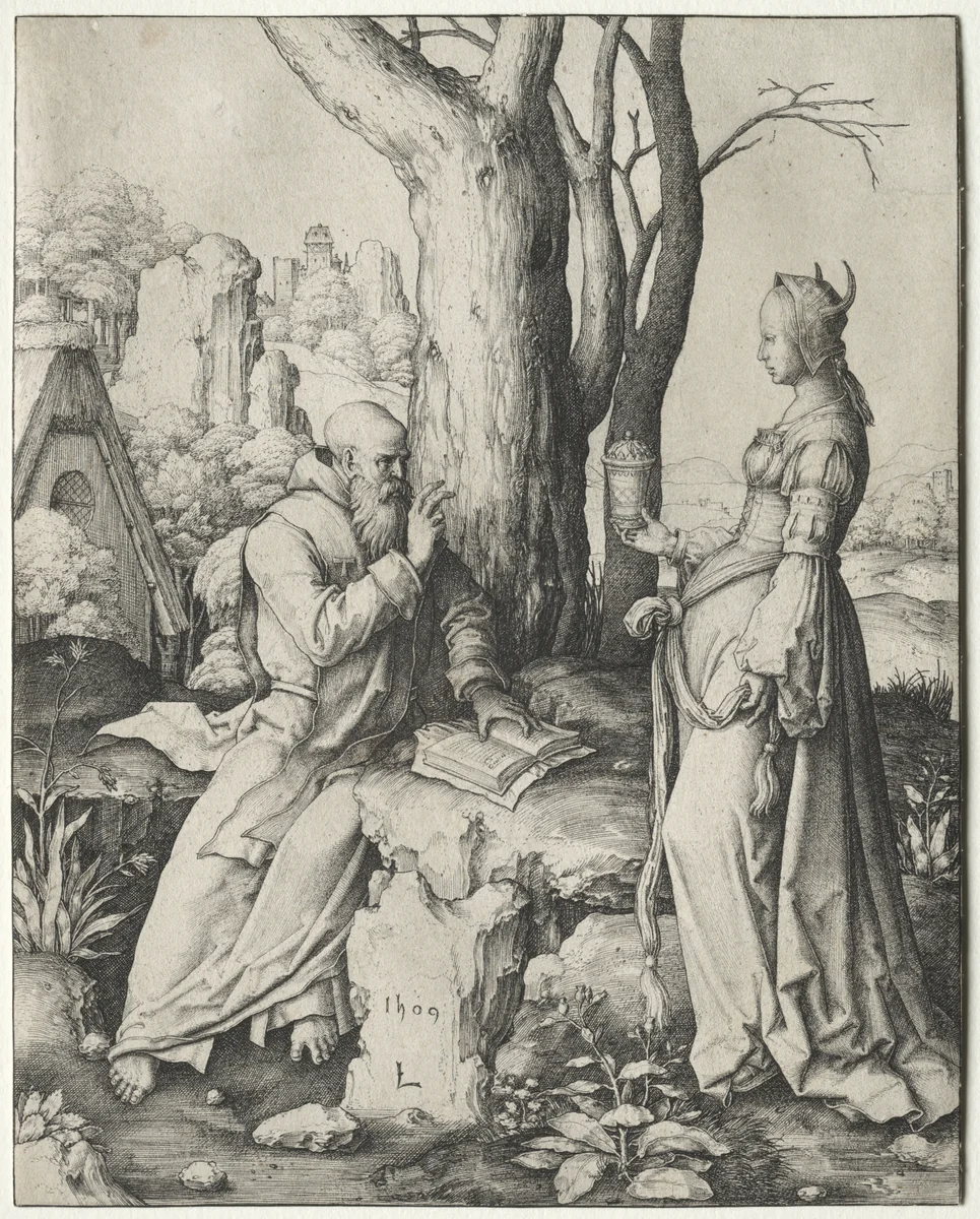 The Temptation of St. Anthony by Lucas van Leyden, print, 1509