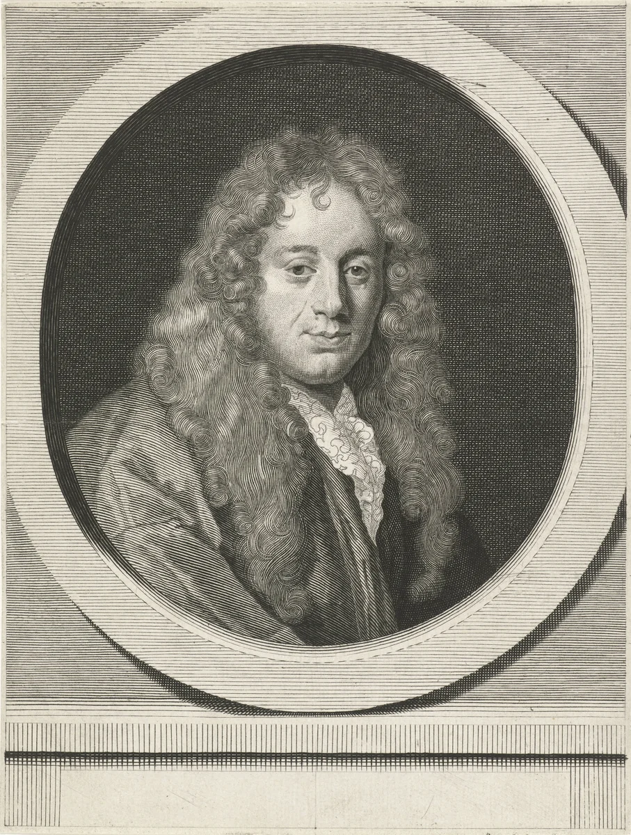 Portret van Hermanus Neuspitzer by Jan van Munnickhuysen, print, 1664-1721