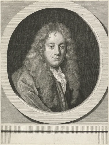 Portret van Hermanus Neuspitzer by Jan van Munnickhuysen, print, 1664-1721