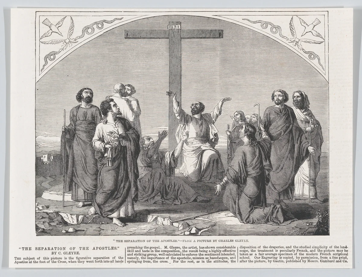 The Mission of the Apostles, from "Illustrated London News" by William Luson Thomas, print, 1865
