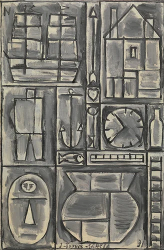 Composition by Joaquín Torres-García, painting, 1931