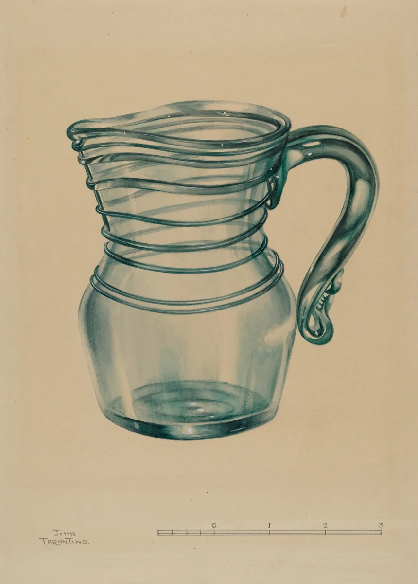 Pitcher by John Tarantino, index of american design, 1937