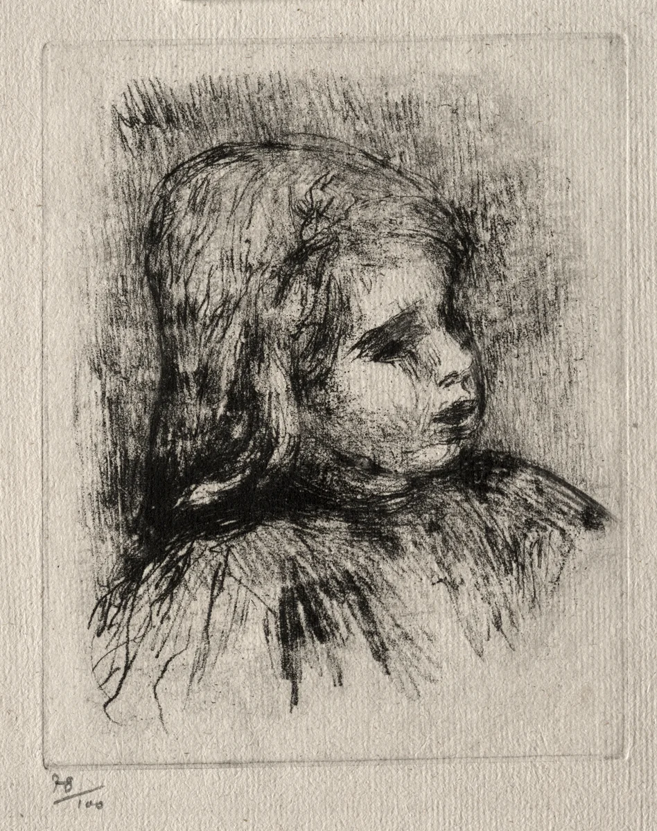 Claude Renoir, de trois-quarts à droite by Pierre-Auguste Renoir, print, 1908