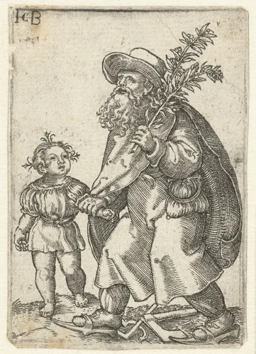 Jozef met Christuskind by Unknown, print, 1510-1569
